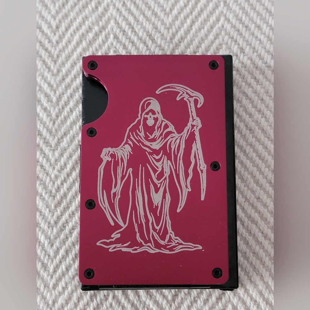 Minimalist Card Wallet Anodized Aluminum RFID Block!